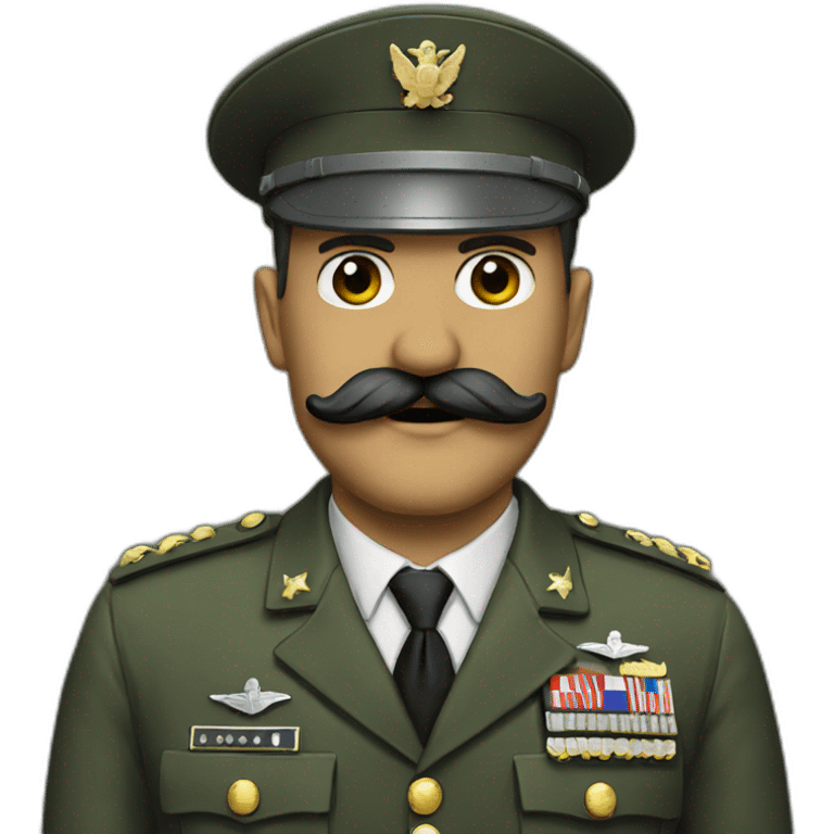 Army General with mustache emoji