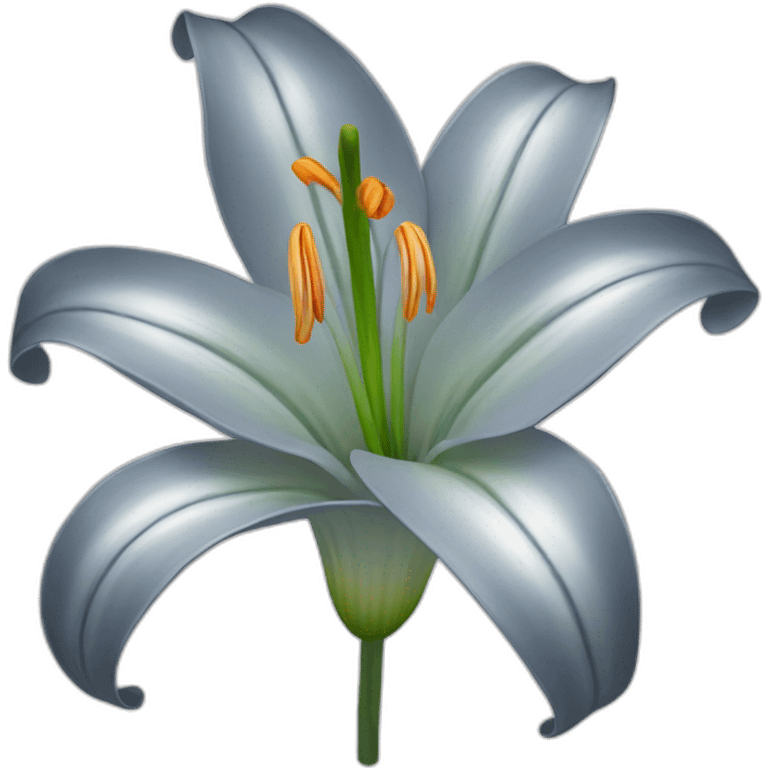 silver lily flower emoji