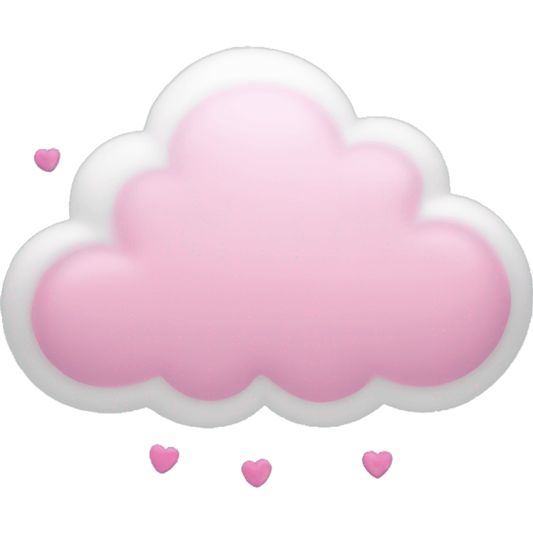 Cloud with pink hearts  emoji