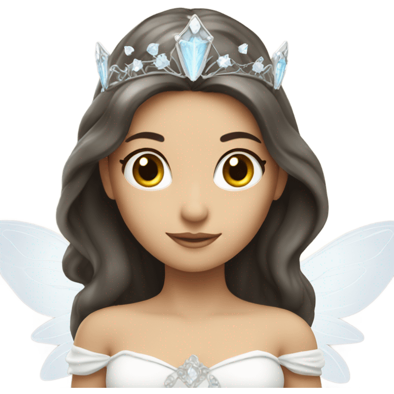 Brunette white fairy princess emoji