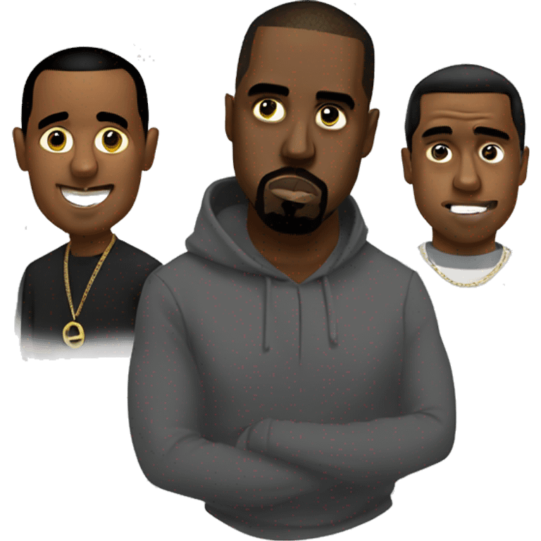 Kanye west with diddy  emoji