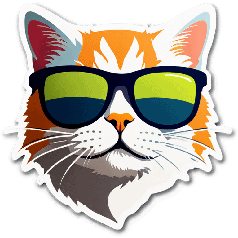 Cat with sunglasses emoji