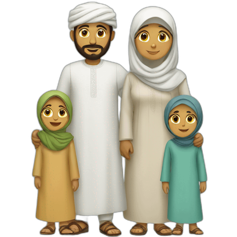 muslim family from morroco emoji