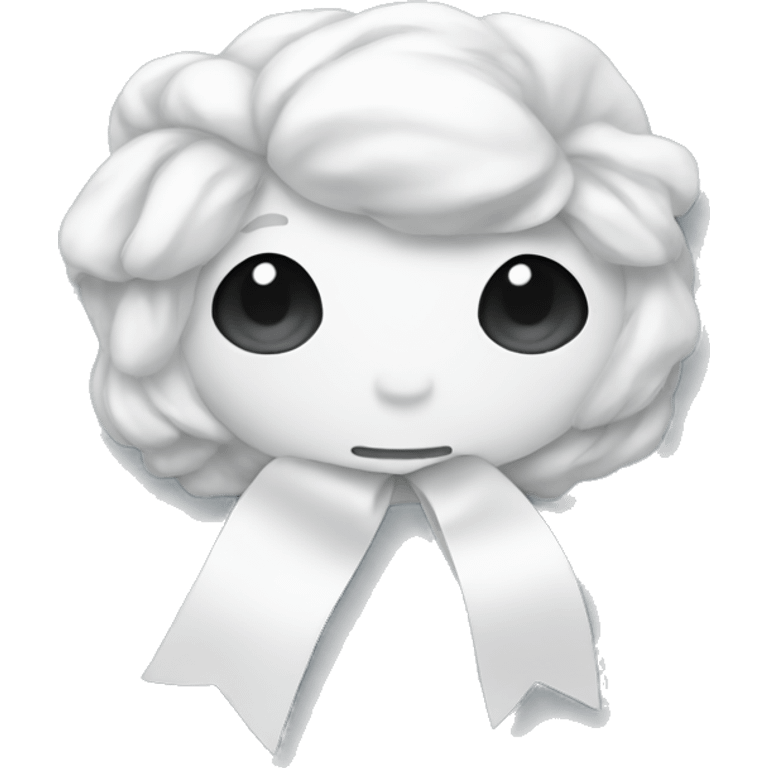 a white bow emoji