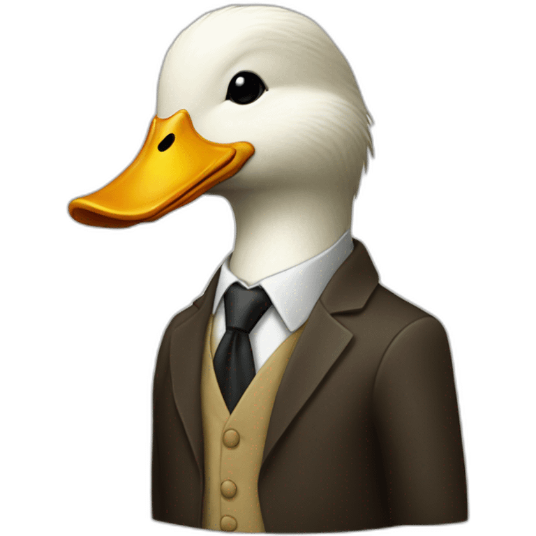 Duck I’m a suit emoji