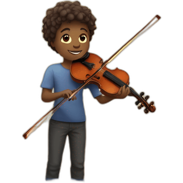 boy-standing-in-a-colored-sea-while-holding-violin emoji