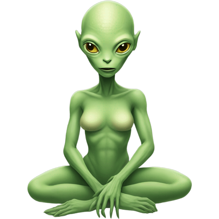 a Reptilian alien woman, full body, sleeping emoji