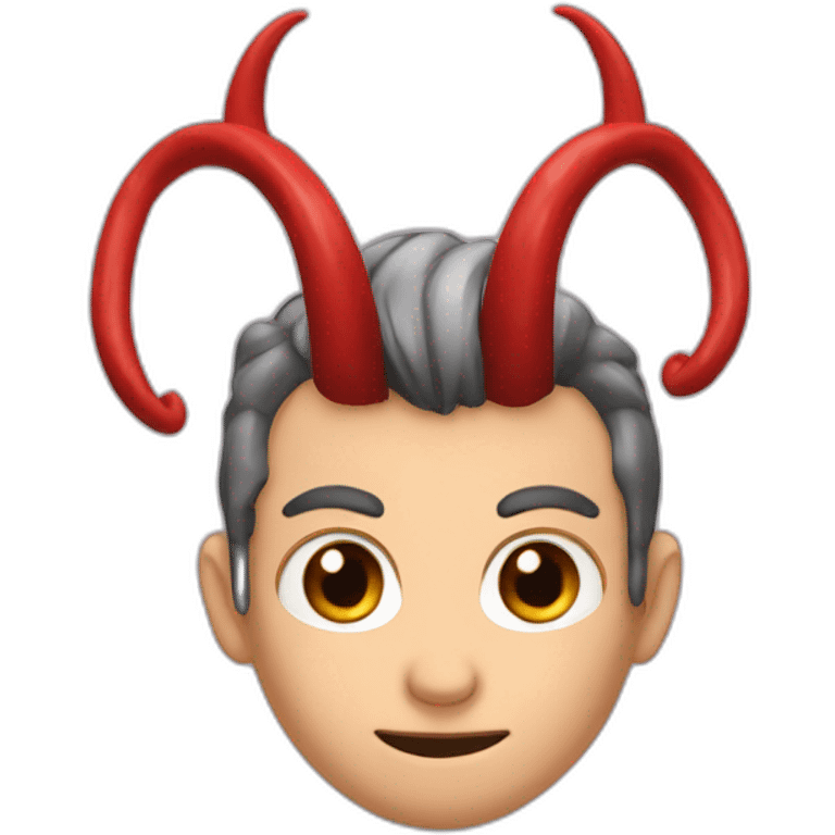 Me with long horn devil horn emoji