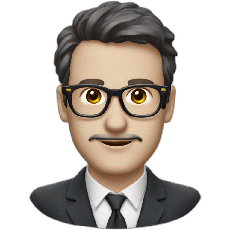 Xavier Dupont de Ligonès avec ses lunettes et sa cigarette emoji