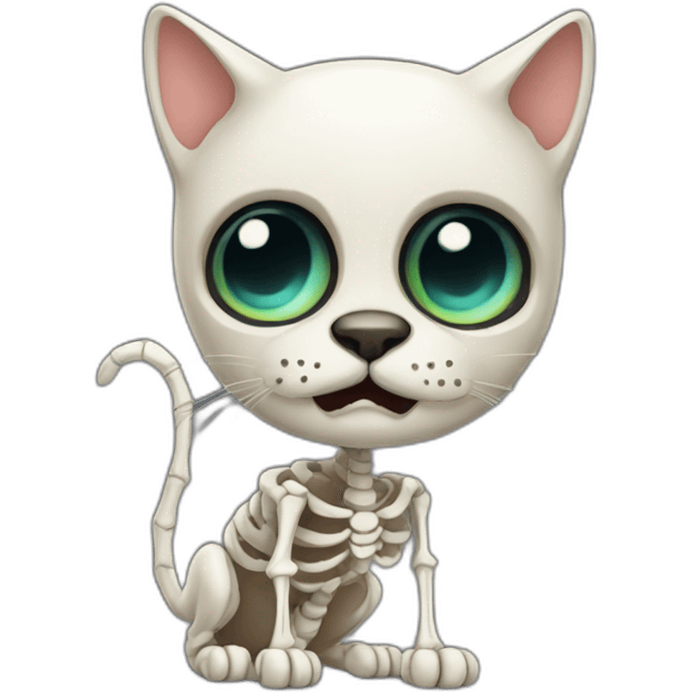 skeleton cat emoji