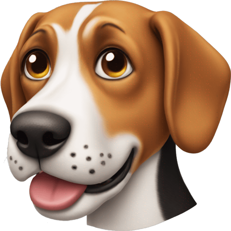 Funny goofy beagle  emoji