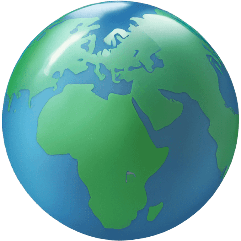 Earth globe with a focus on the african continent and a peace symbol emoji