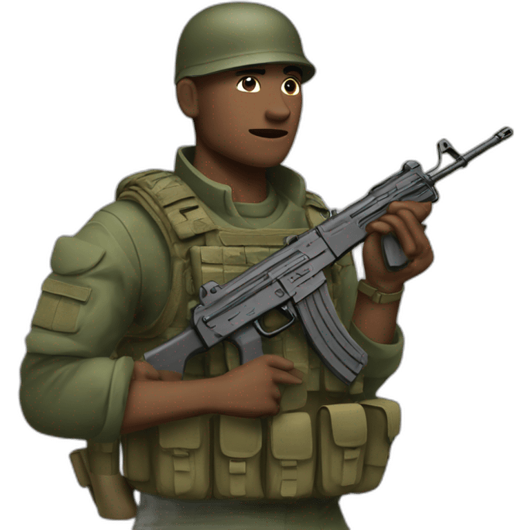 soldier with a ak47 emoji