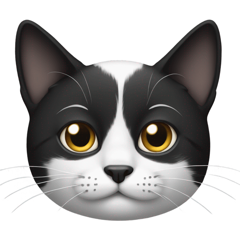 black and white cat emoji