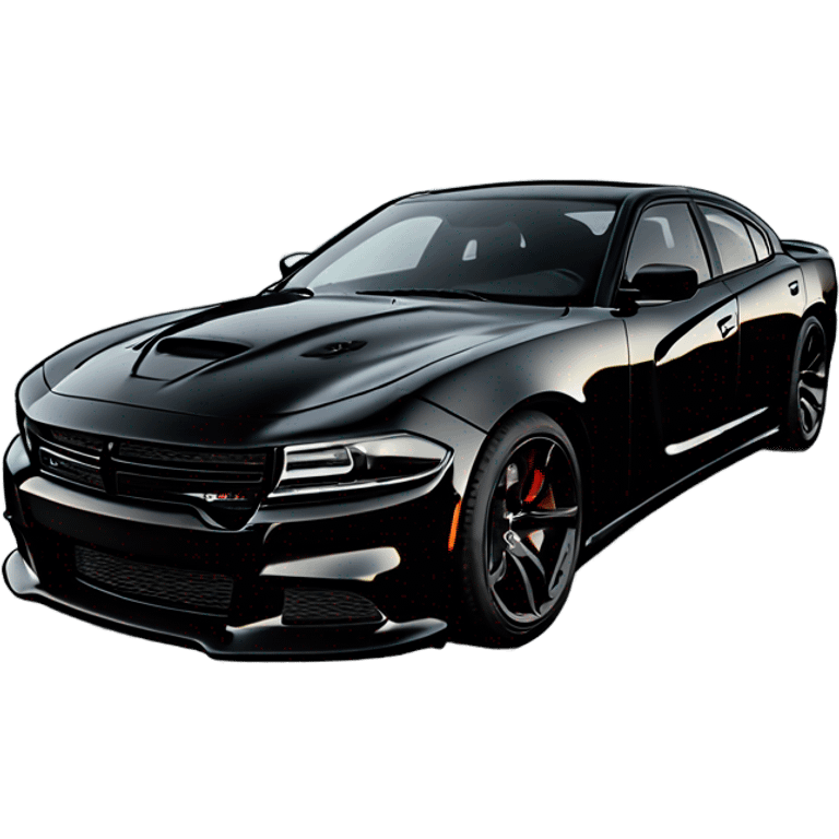 2024 all black dodge charger racing a 2024 aston martin emoji