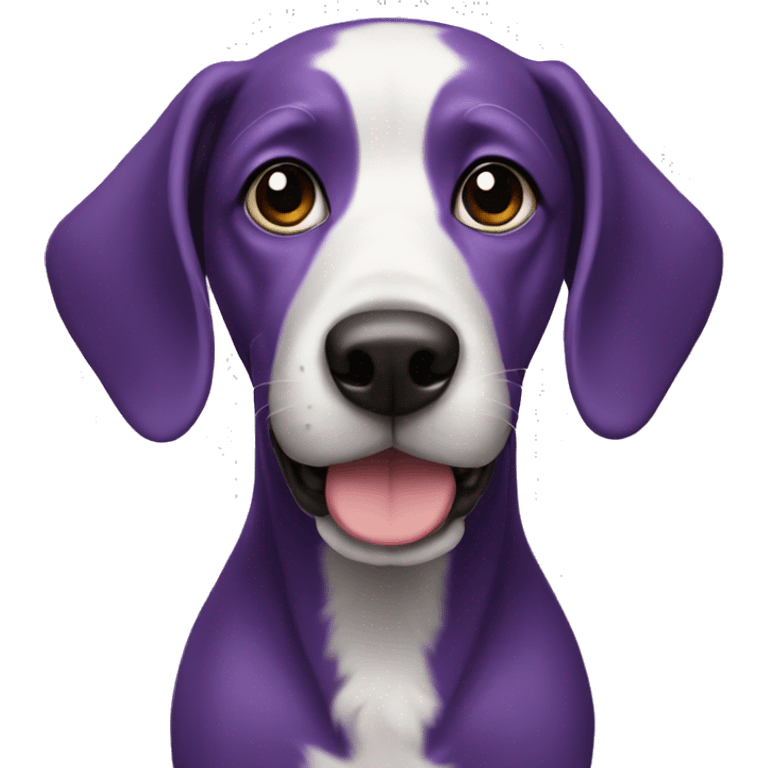 A dog purple emoji