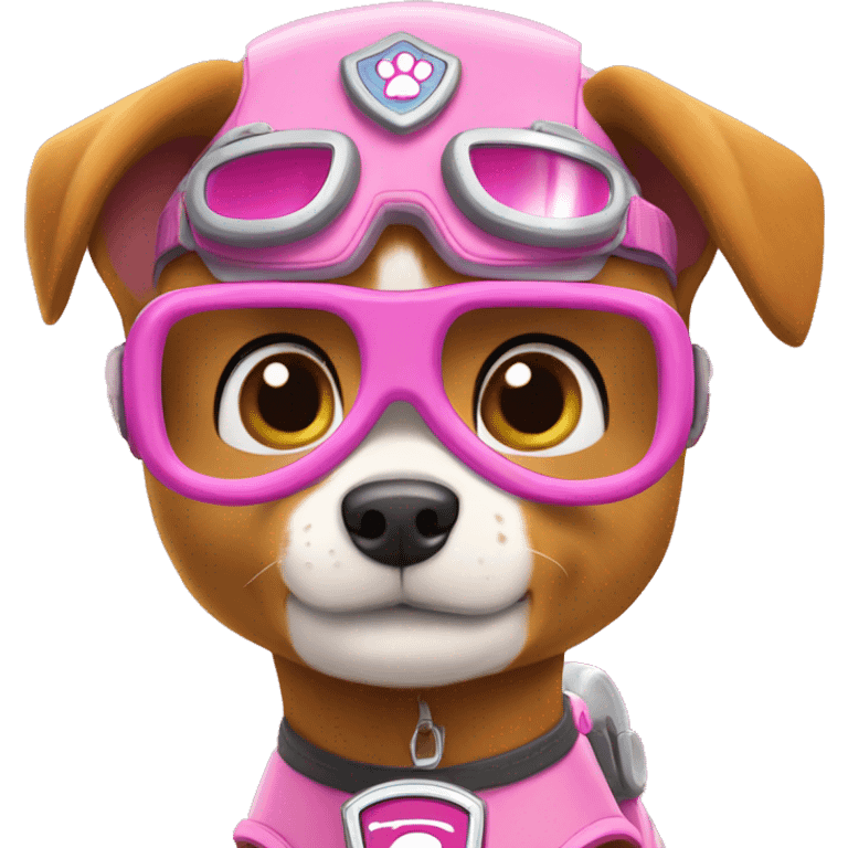 Paw patrol skye with pink goggles  emoji