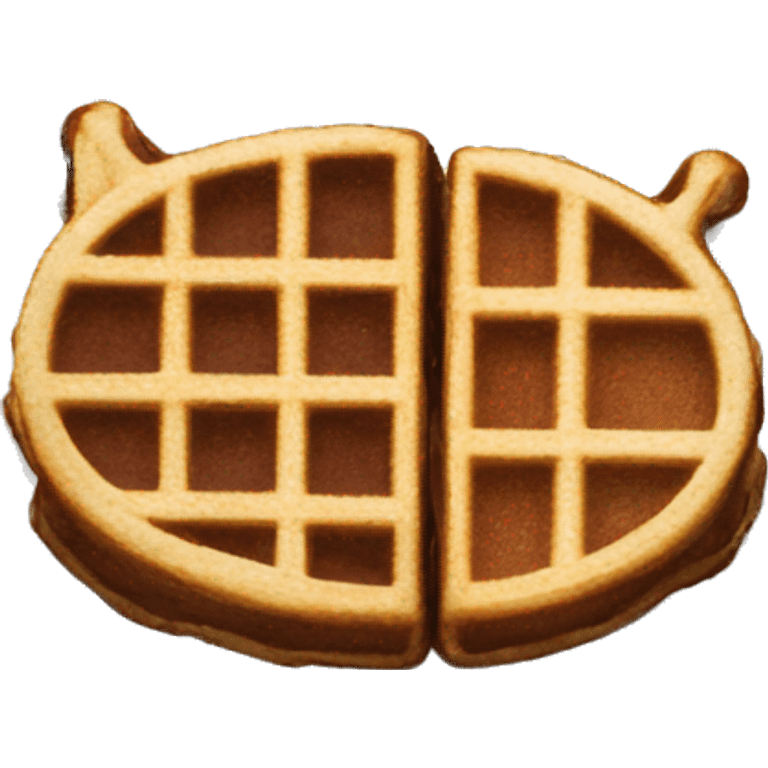 Chocolate and strawberry toaster waffle emoji