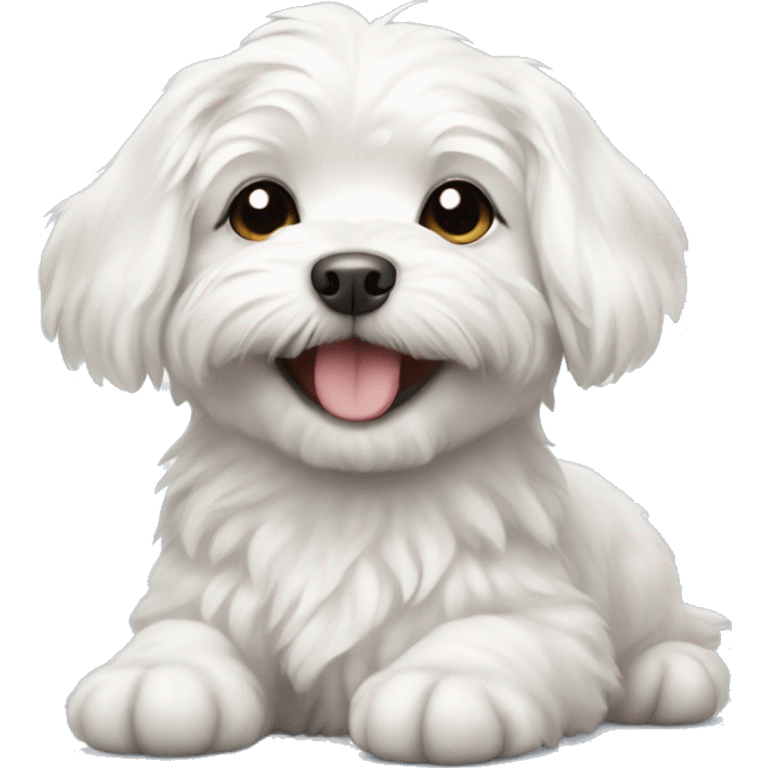 a happy Maltese puppy emoji