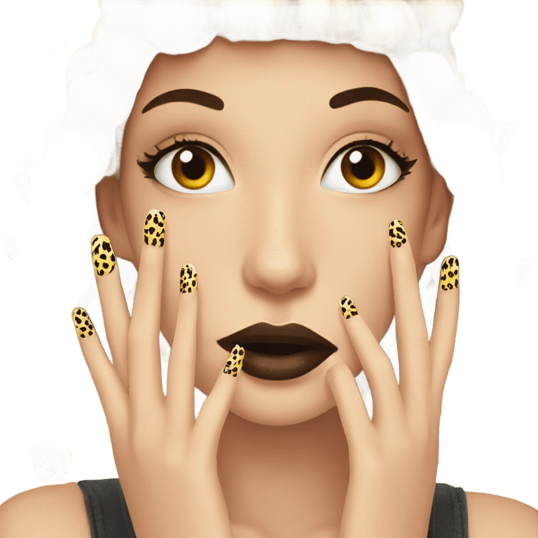 Leopard nails emoji