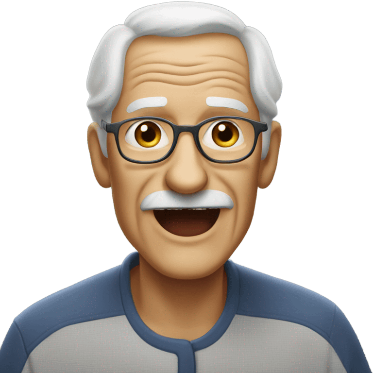 Old man mewing emoji