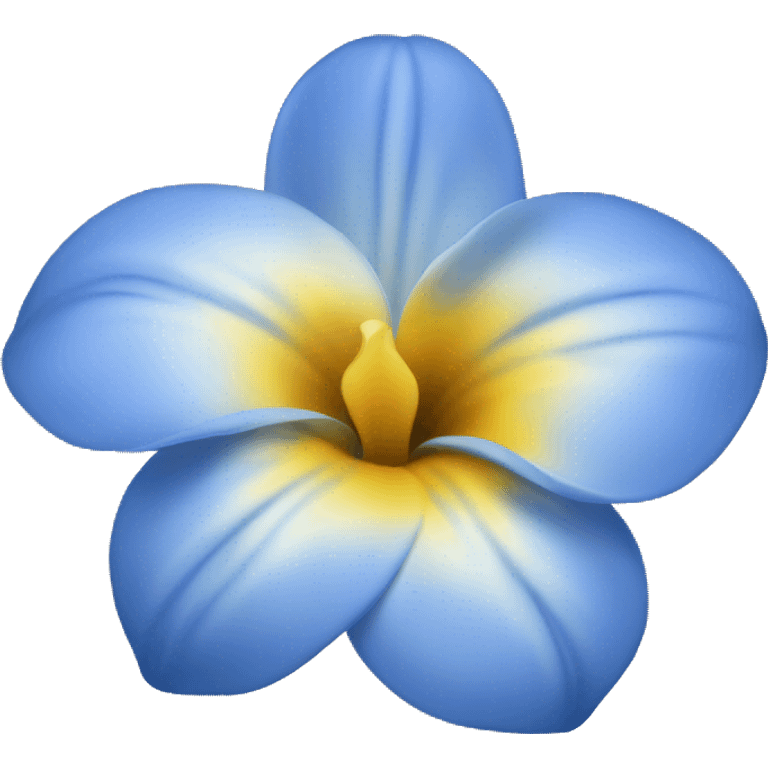 fleur bleue avec v blanc  emoji