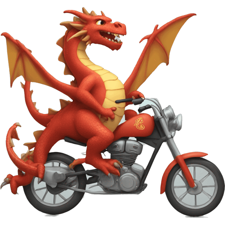 Dragon on a bike emoji