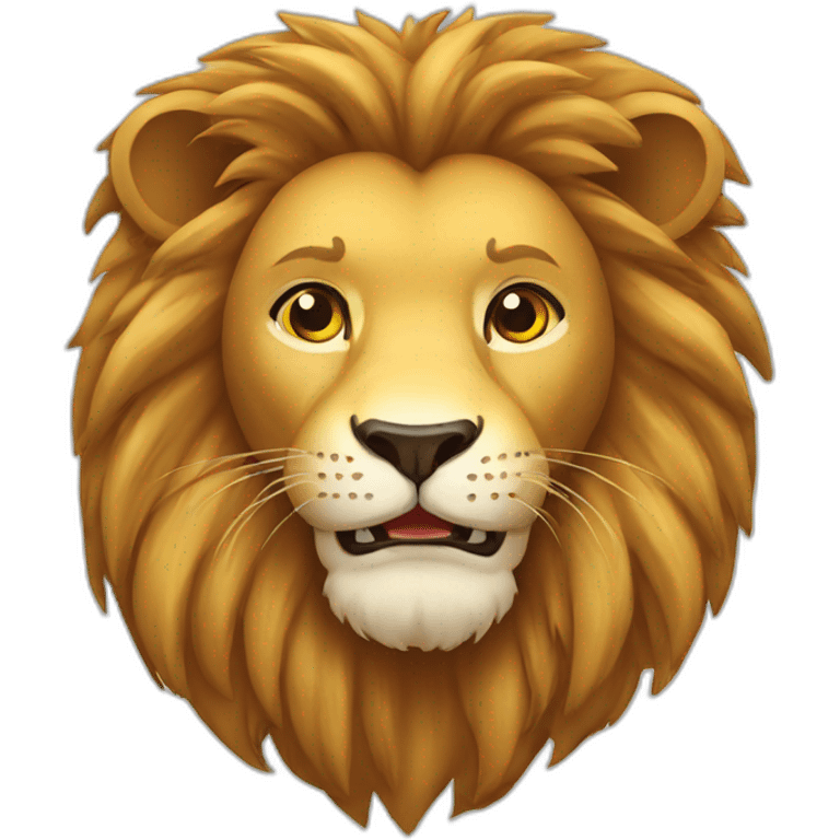 Lion for kindergarten flat emoji