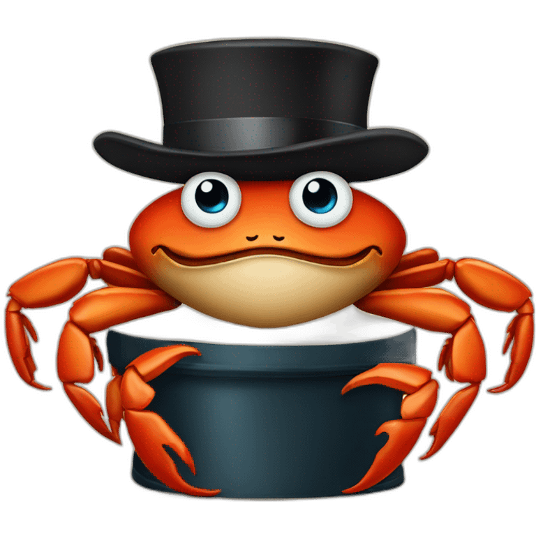 crab with a tophat emoji