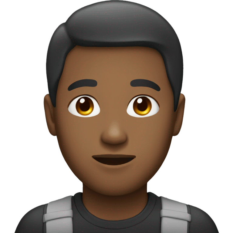 A black Asian guy emoji