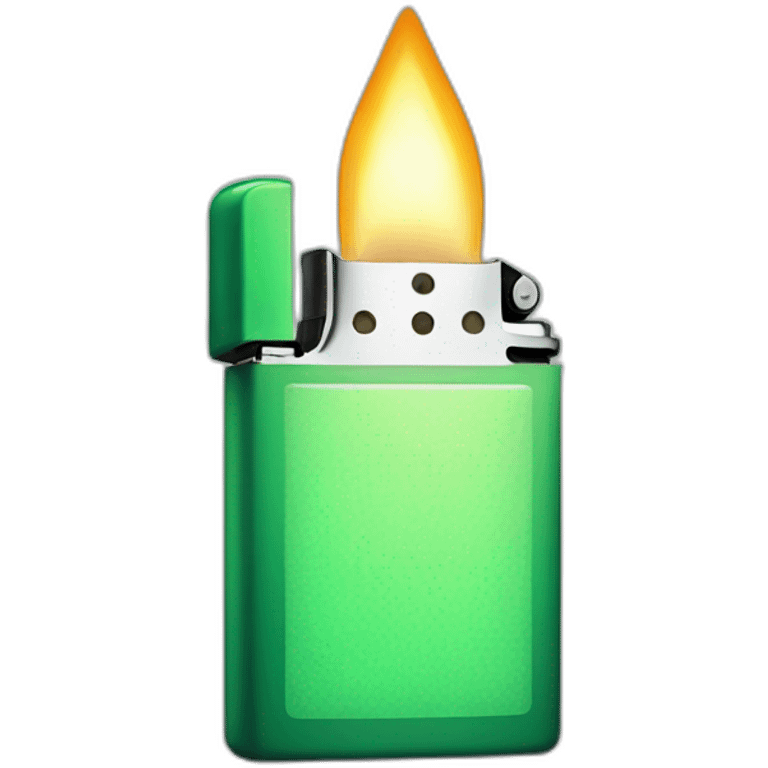 Light green lit lighter emoji