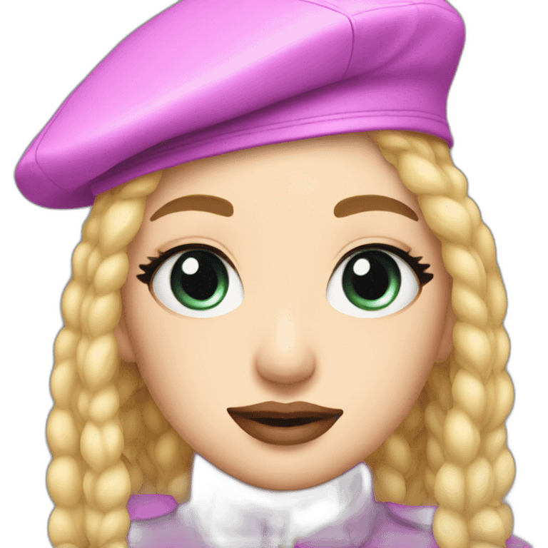 kim petras with beret emoji