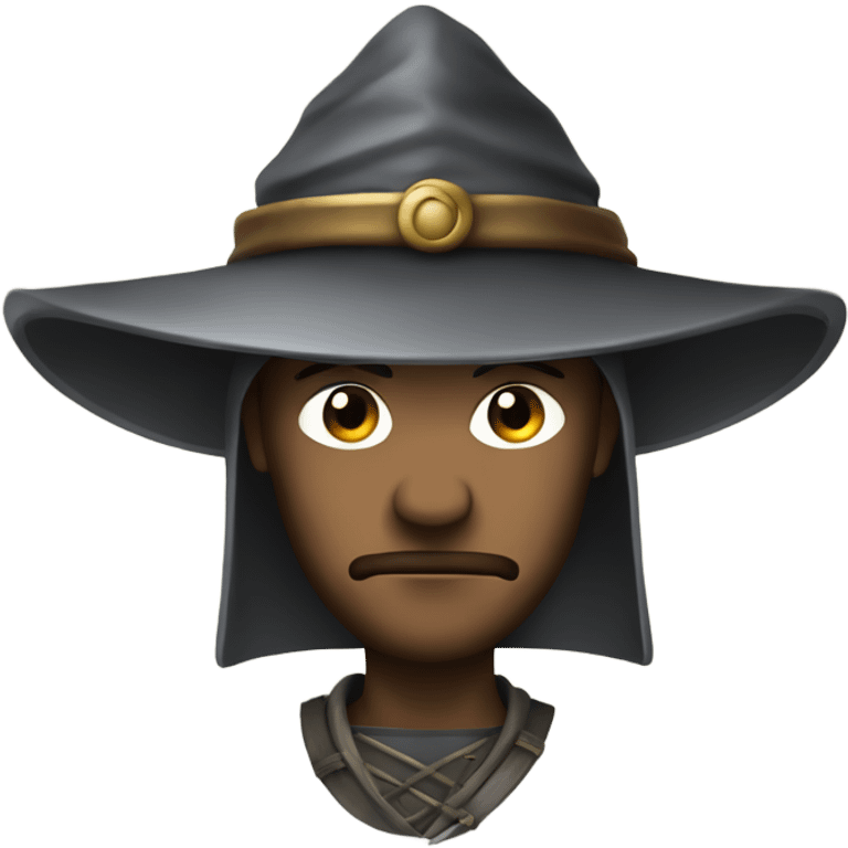 mysterious swordsman with hat emoji