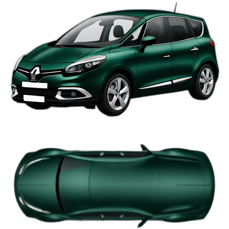 renault scenic dark green car emoji