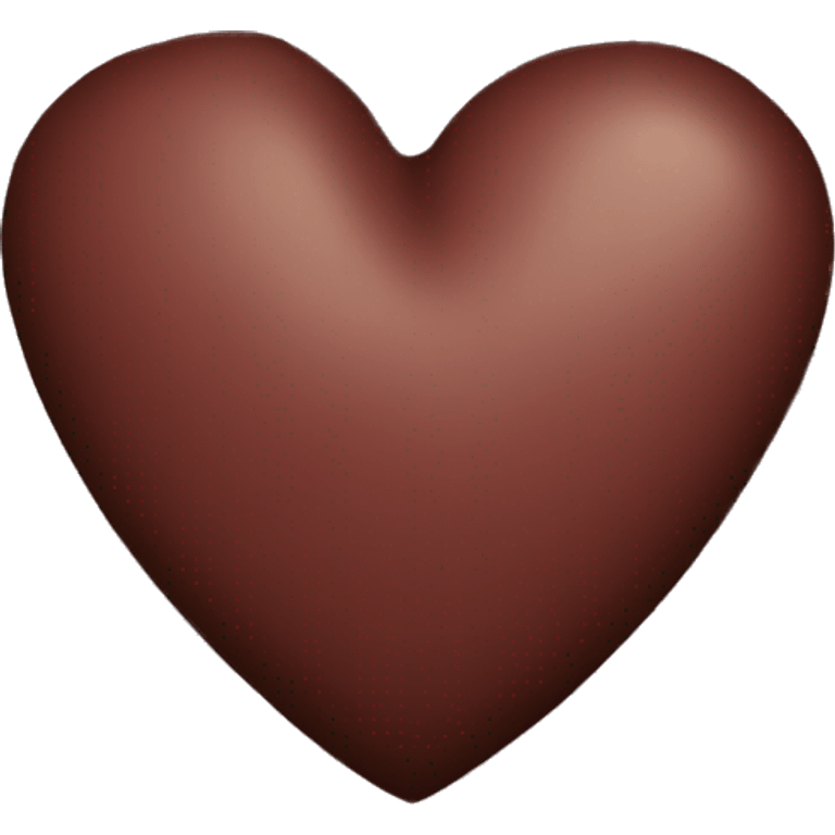 Burgundy brown heart emoji