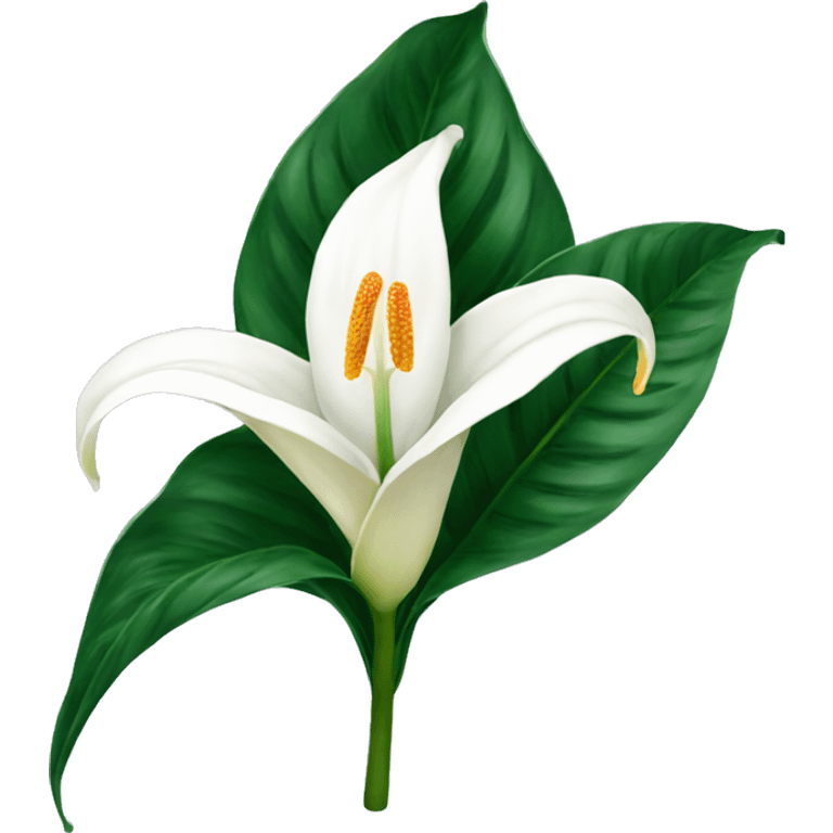 Peace lilies flower emoji