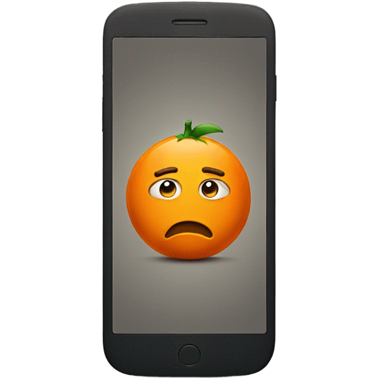 Worried Orange smartphone  emoji