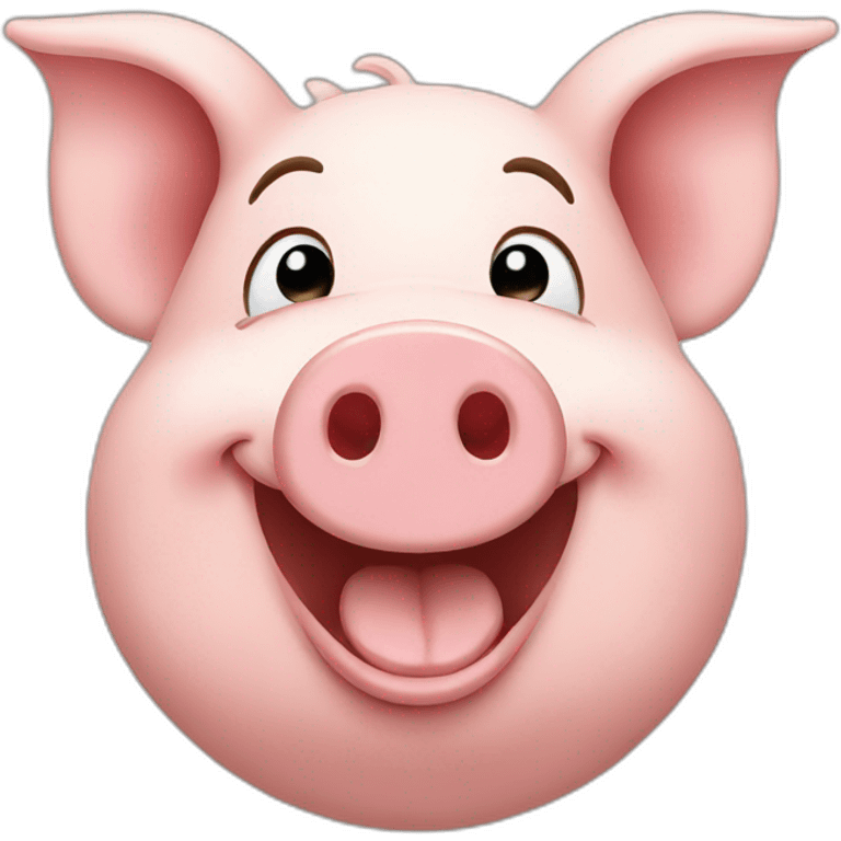 Pig with smile  emoji