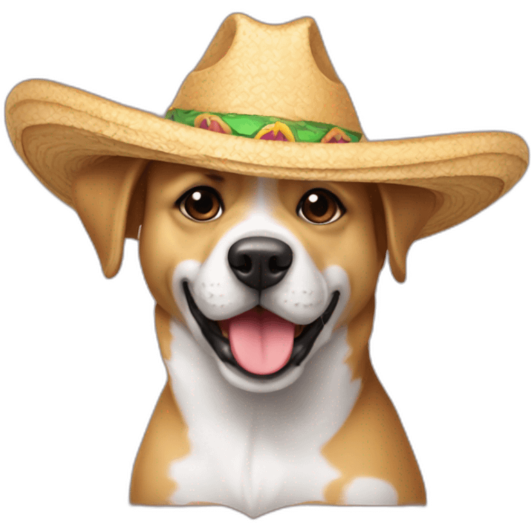 Perro con sombrero emoji