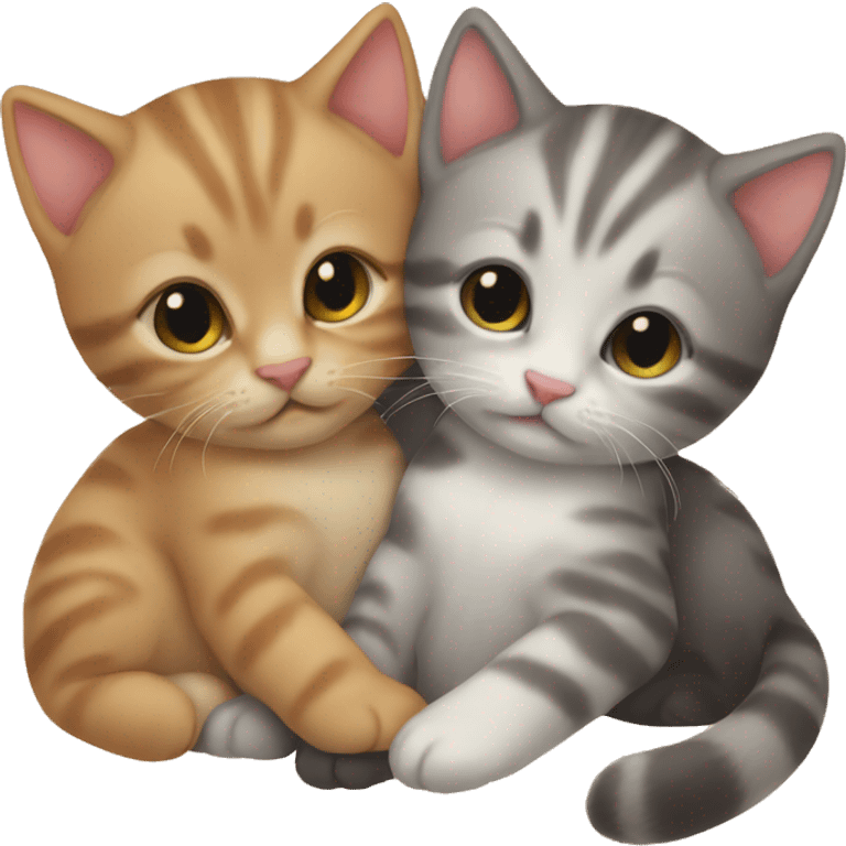 kittens cuddling emoji