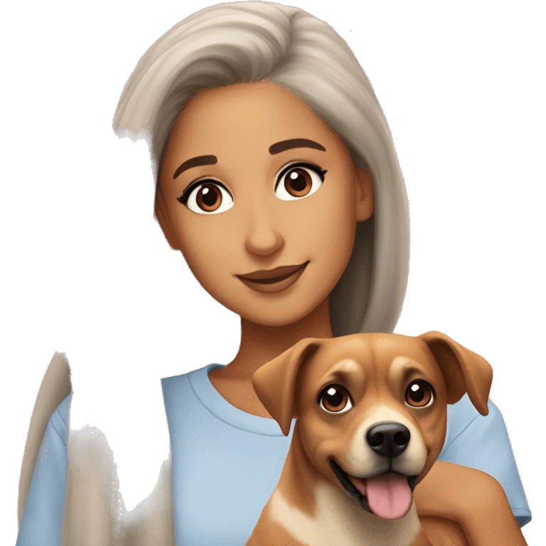 Ariana Grande with dog emoji