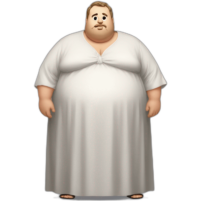 FAT GUY WEARING GOWN emoji