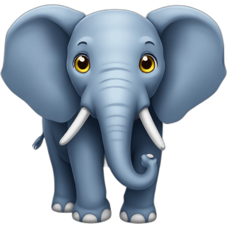 Éléphant avec des yeux coeur emoji