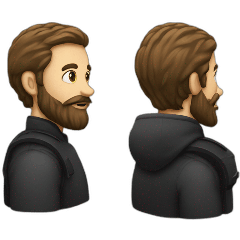 bearded freremason wearing black tax emoji