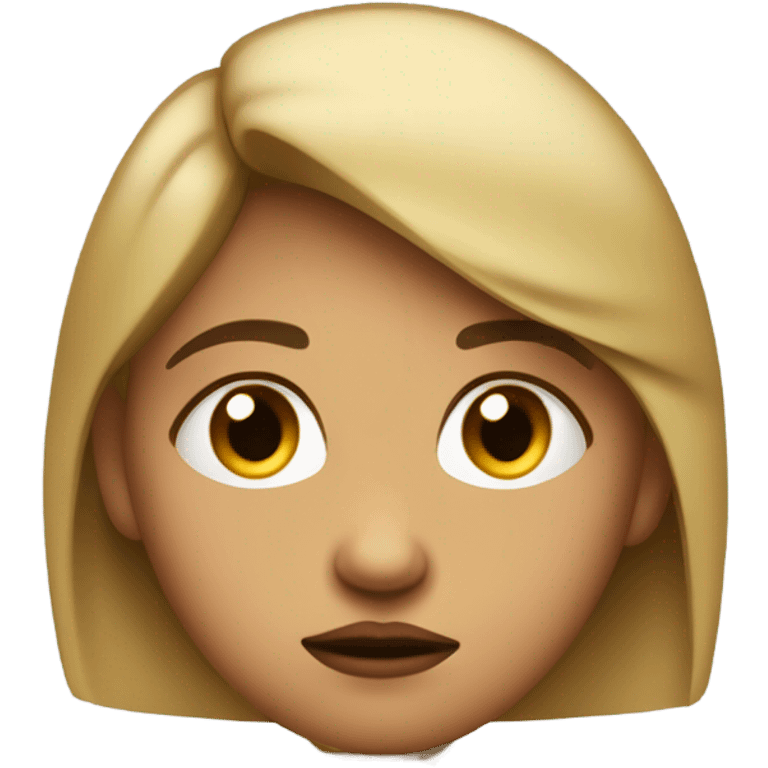 A disappointed girl emoji