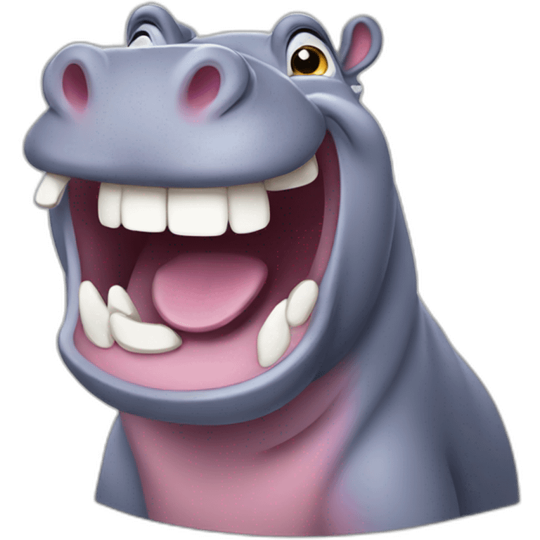 Hippo laughing emoji