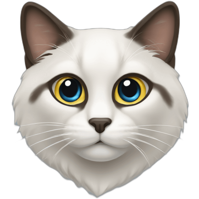 Gato siamés snowshoe emoji