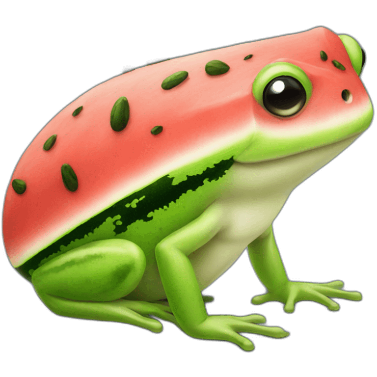 Watermelon frog emoji