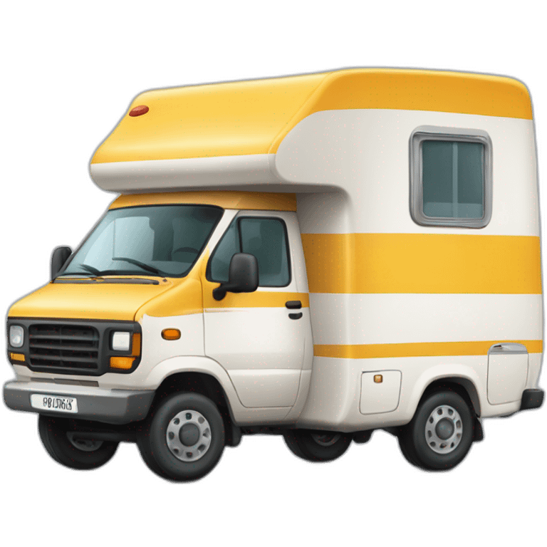 camping car with "information jeunesse" on it emoji