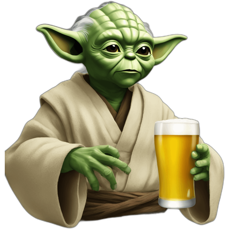 Mettre Yoda avec une bière dans sa main ? emoji